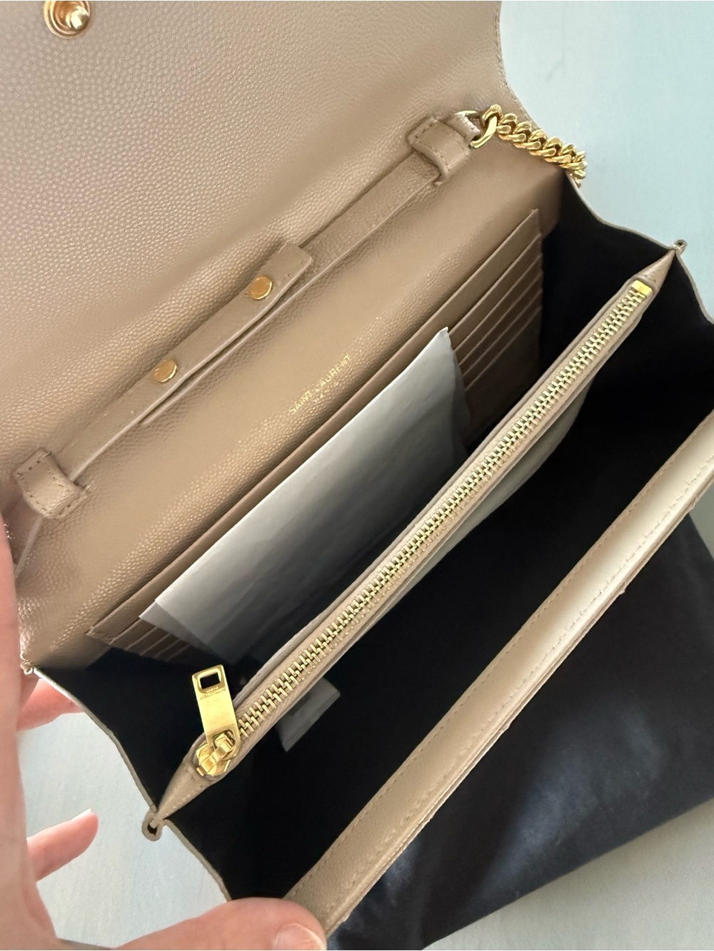 Saint Laurent Cassandre Matelassé Leather Wallet on a chain - Picture 8 of 16